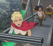 kurenai and the other gears helping to repair the fortress